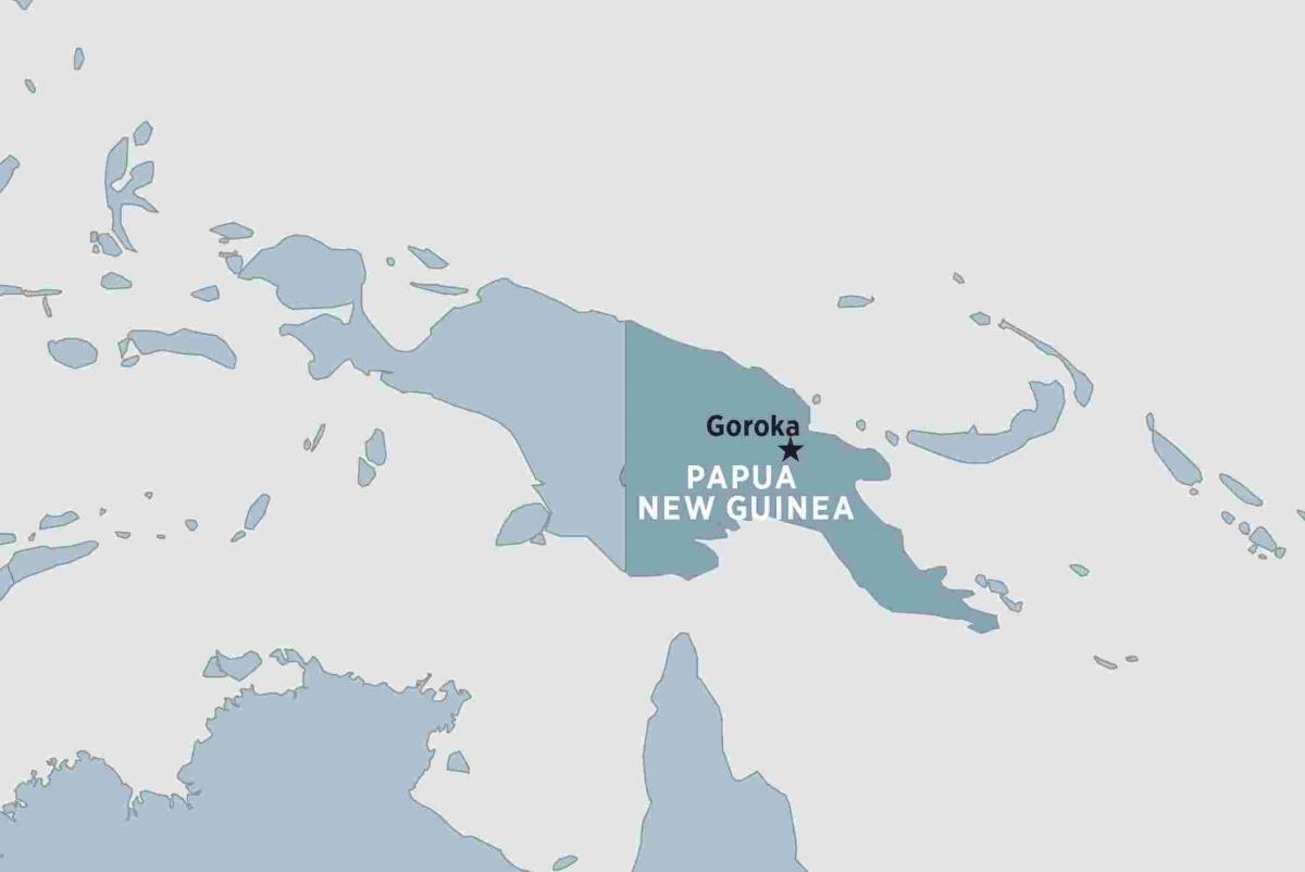 kartta goroka, papua-uusi-guinea