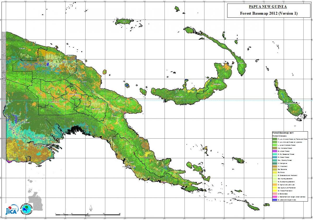 kartta papua-uuden-guinean ilmasto