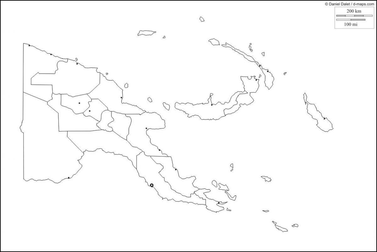 kartta papua-uuden-guinean kartta ääriviivat