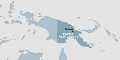 Kartta goroka, papua-uusi-guinea
